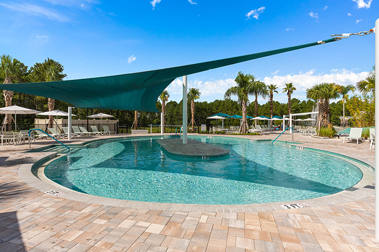 Sun shades outlet for pool